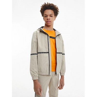 Calvin Klein Boys Logo Tape Jacket - Beige